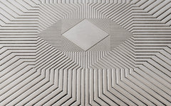 Guilloche Schachel, Silber, geometrisches Design, Detail Aufsicht