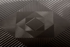 Guilloche Schachtel in 925 Silber mit geometrischem Design, Detail